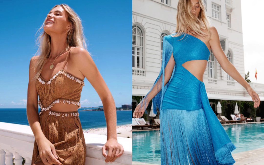 PatBo Fringe dress, PatBo seashell dress Homepage main image.