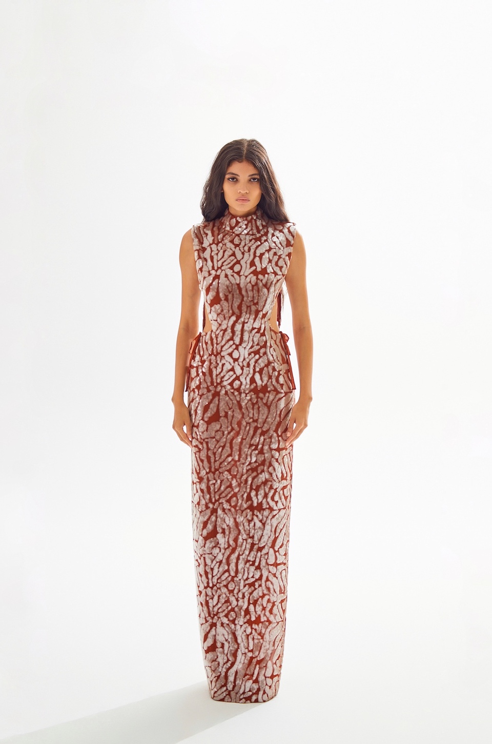 Turtle neck dress by Raisa Vanessa Couture collection